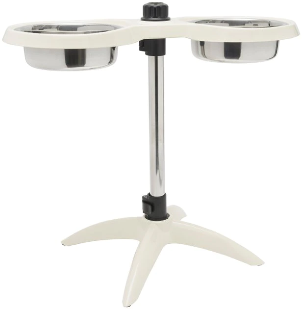Frisco Adjustable Stainless Steel Double Elevated Dog Bowls, 7 Cups 3 Frisco Adjustable Stainless Steel Double Elevated Dog Bowls, 7 Cups