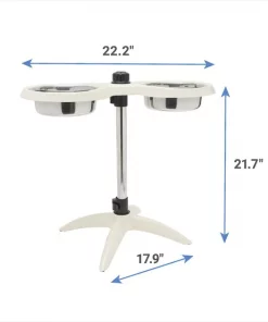 Frisco Adjustable Stainless Steel Double Elevated Dog Bowls, 7 Cups 14 Frisco Adjustable Stainless Steel Double Elevated Dog Bowls, 7 Cups -The Frisco Store 232097 PT6. SY630 V1605747106