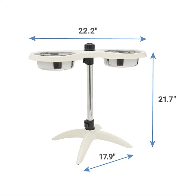 Frisco Adjustable Stainless Steel Double Elevated Dog Bowls, 7 Cups 8 Frisco Adjustable Stainless Steel Double Elevated Dog Bowls, 7 Cups - Image 6