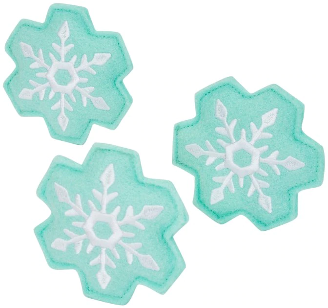 Frisco Holiday Snowflake Plush Cat Toy with Catnip, 3 count 3 Frisco Holiday Snowflake Plush Cat Toy with Catnip, 3 count