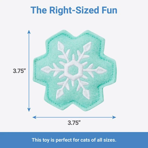 Frisco Holiday Snowflake Plush Cat Toy with Catnip, 3 count 4 Frisco Holiday Snowflake Plush Cat Toy with Catnip, 3 count - Image 2