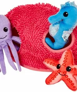 Frisco Hide & Seek Plush Coral Puzzle Dog Toy