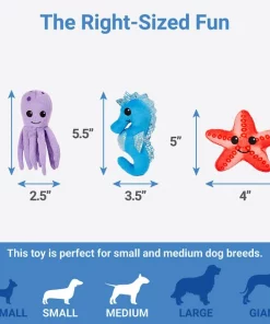 Frisco Hide & Seek Plush Coral Puzzle Dog Toy Refill, 3 count -The Frisco Store 233597 PT1. SY630 V1602685886