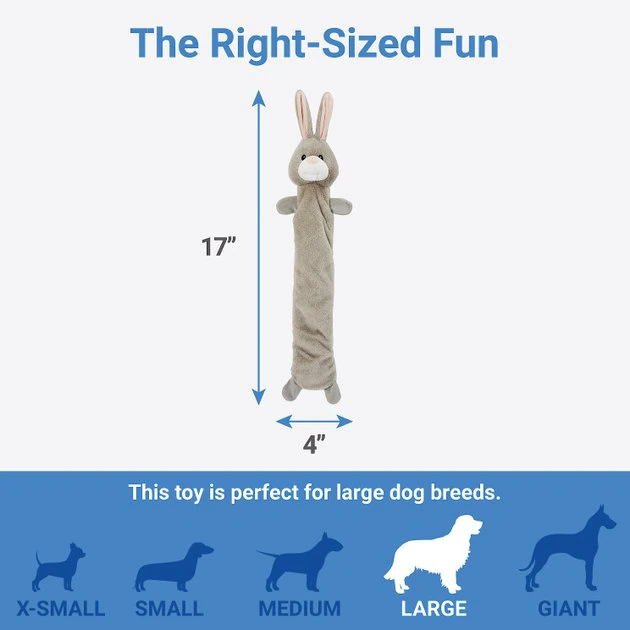 Frisco Bungee Plush Squeaky Bunny Dog Toy 4 Frisco Bungee Plush Squeaky Bunny Dog Toy - Image 2