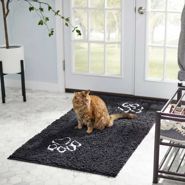 Frisco Microfiber Chenille Paw Print Doormat Runner 6 Frisco Microfiber Chenille Paw Print Doormat Runner - Image 4
