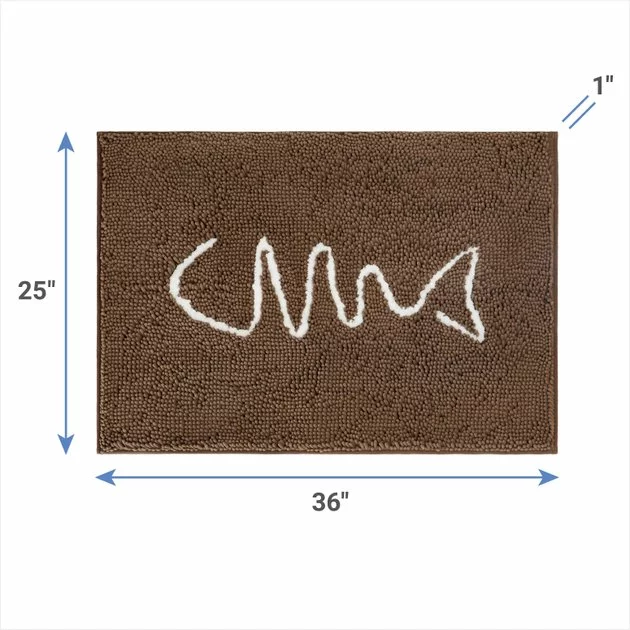 Frisco Microfiber Chenille Fish Bone Litter Mat 4 Frisco Microfiber Chenille Fish Bone Litter Mat - Image 2