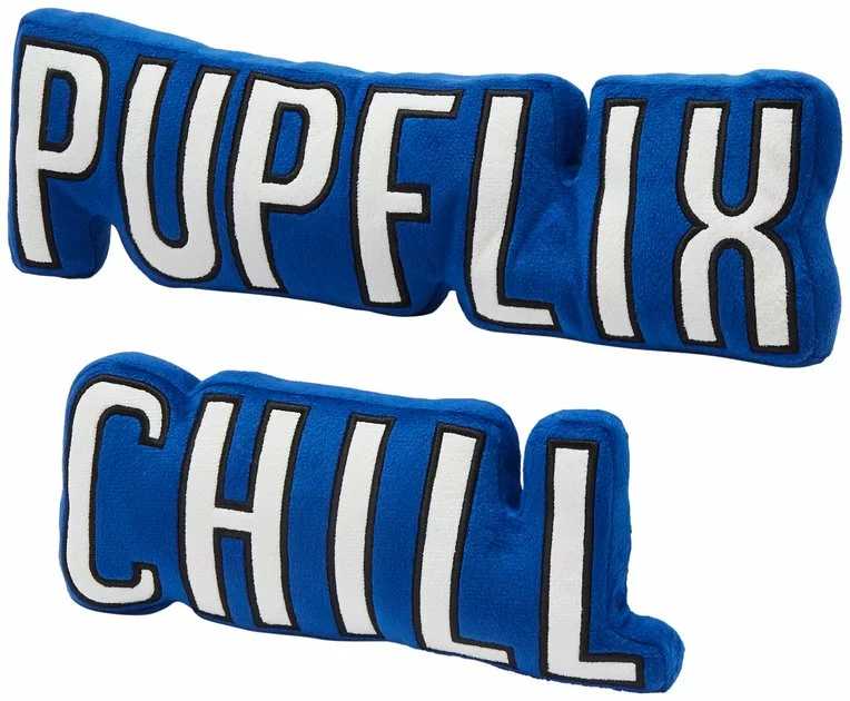 Frisco Zoomies & Chill Pupflix & Chill Plush Squeaky Dog Toy, 2 count 3 Frisco Zoomies & Chill Pupflix & Chill Plush Squeaky Dog Toy, 2 count