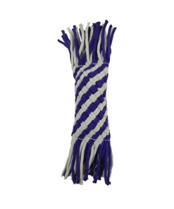 Frisco Flat Rope Squeaky Dog Toy, Purple & Gray