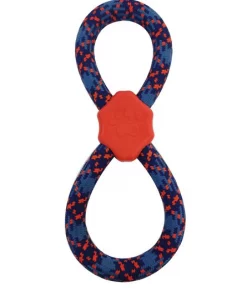 Frisco Figure 8 Rope Dog Toy, Blue & Red