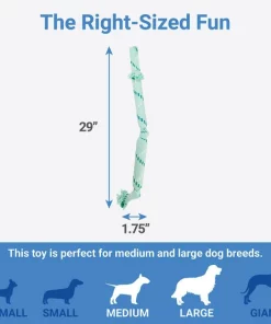 Frisco Double Fun Rope Squeaky Crinkle Dog Toy, Light Blue 6 Frisco Double Fun Rope Squeaky Crinkle Dog Toy, Light Blue -The Frisco Store 242137 PT1. SY630 V1605629209