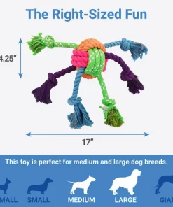 Frisco Colorful Ball Knot Rope Dog Toy 6 Frisco Colorful Ball Knot Rope Dog Toy -The Frisco Store 242160 PT1. SY630 V1605629214