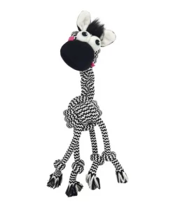 Frisco Zebra Rope Squeaky Dog Toy
