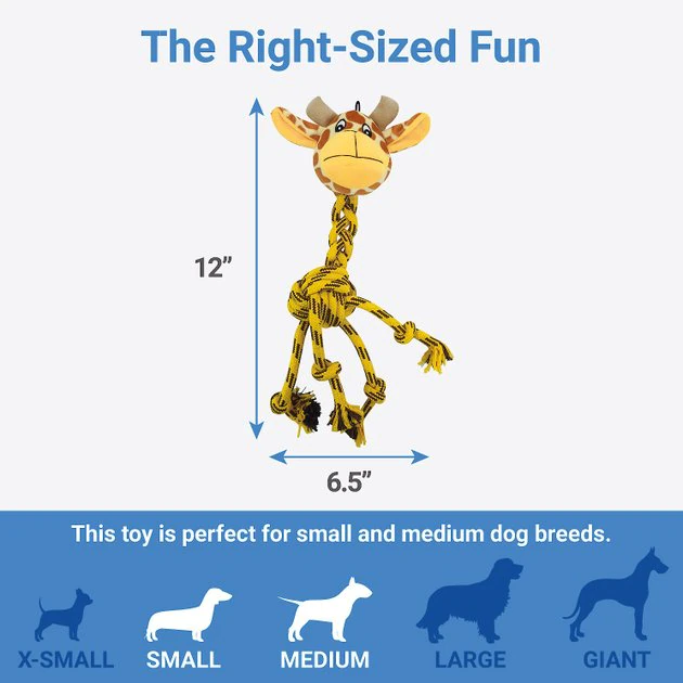 Frisco Giraffe Rope Squeaky Dog Toy 4 Frisco Giraffe Rope Squeaky Dog Toy - Image 2