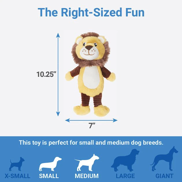 Frisco Lion Plush Squeaky Dog Toy 4 Frisco Lion Plush Squeaky Dog Toy - Image 2