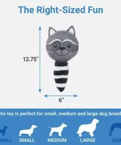 Frisco Raccoon Disc Plush Squeaky Dog Toy -The Frisco Store 245930 PT1. SY630 V1611089599