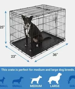 Frisco Heavy Duty All-in-1 Multi-Stage 3 Door Collapsible Wire Dog Crate -The Frisco Store 247915 PT1. SY630 V1611265560