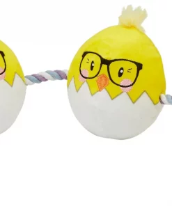 Frisco Easter Hipster Chicks Plush with Rope Dog Toy
