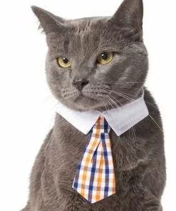 Frisco Plaid Dog & Cat Neck Tie, Orange & Blue -The Frisco Store 248737 PT2. SY630 V1614365487