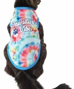 Frisco Pawsitive Vibes Tiedye Print Dog & Cat T-Shirt -The Frisco Store 248782 PT2. SY630 V1637647053