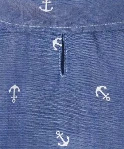 Frisco Anchor Print Chambray Dog & Cat Button Up Shirt -The Frisco Store 249104 PT4. SY630 V1624620153