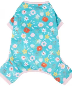 Frisco Teal Floral Dog & Cat Jersey PJs