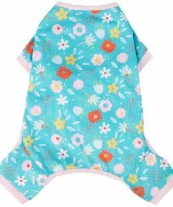 Frisco Teal Floral Dog & Cat Jersey PJs -The Frisco Store 249132 PT3. SY630 V1614006122