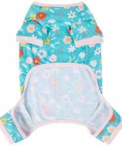 Frisco Teal Floral Dog & Cat Jersey PJs -The Frisco Store 249132 PT4. SY630 V1637657245