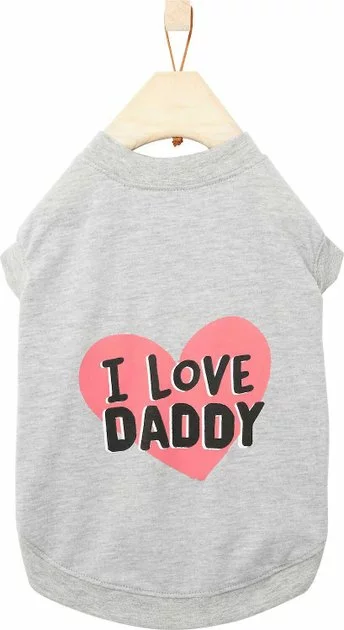 Frisco I Love Daddy Dog & Cat T-Shirt, Gray 3 Frisco I Love Daddy Dog & Cat T-Shirt, Gray