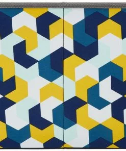 Frisco Rectangle Collapsible Pet Toy Storage Bin, Yellow Geometric -The Frisco Store 250578 PT5. SY630 V1615572202