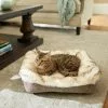 Frisco Fur Cuffed Rectangle Cuddler Cat & Dog Bolster Bed -The Frisco Store 251910 MAIN. SY630 V1615587184