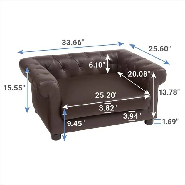 Frisco Leatherette Sofa Pet Bed 4 Frisco Leatherette Sofa Pet Bed - Image 2