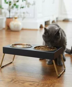 Frisco Copper Stainless Steel Elevated Foldable Double Dog & Cat Bowls -The Frisco Store 253059 PT2. SY630 V1616594218