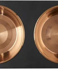 Frisco Copper Stainless Steel Elevated Foldable Double Dog & Cat Bowls -The Frisco Store 253059 PT4. SY630 V1616595747