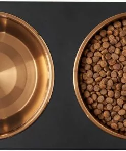 Frisco Copper Stainless Steel Elevated Foldable Double Dog & Cat Bowls -The Frisco Store 253059 PT5. SY630 V1616595463