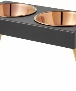 Frisco Copper Stainless Steel Elevated Foldable Double Dog & Cat Bowls -The Frisco Store 253059 PT6. SY630 V1616595546