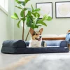 Frisco Faux Felt Orthopedic Sofa Bolster Dog Bed w/Removable Cover