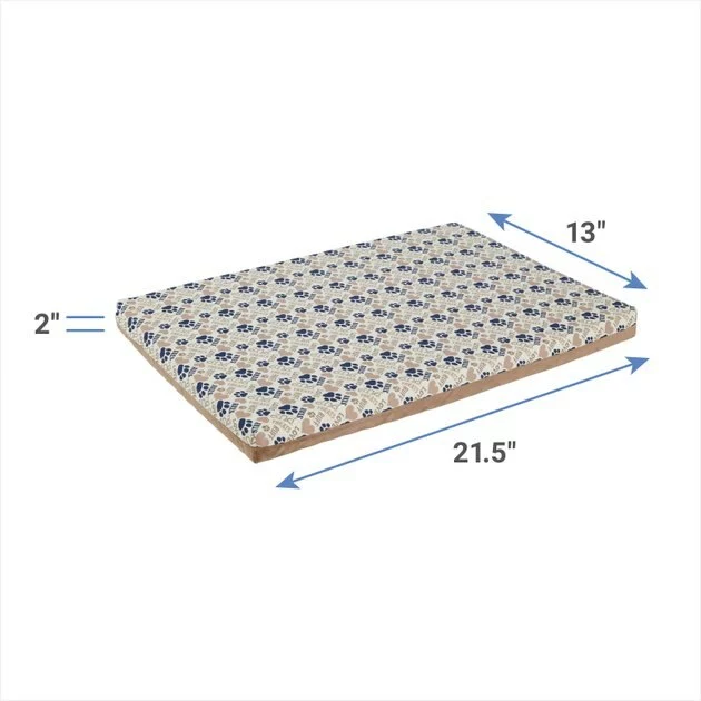 Frisco Micro Terry & Novelty Print Reversible Orthopedic Dog Crate Mat 4 Frisco Micro Terry & Novelty Print Reversible Orthopedic Dog Crate Mat - Image 2