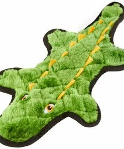 Frisco Flat Plush Squeaking Alligator Dog Toy, Medium & Frisco Flat Plush Squeaking Raccoon Dog Toy, Medium -The Frisco Store 255471 PT1. SY630 V1602691588