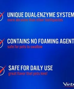 Frisco||Virbac Frisco Flat Plush Squeaking Duck Dog Toy & Virbac C.E.T. Enzymatic Dog & Cat Vanilla-Mint Flavor Toothpaste -The Frisco Store 255473 PT5. SY630 V1616428585