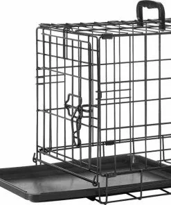 Frisco Fold & Carry Single Door Collapsible Wire Dog Crate & Frisco Quilted Dog Crate Mat, Ivory -The Frisco Store 255487 PT1. SY630 V1604075070