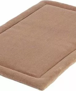 Frisco Heavy Duty Fold & Carry Double Door Collapsible Wire Dog Crate & Frisco Micro Terry Dog Crate Mat, Taupe -The Frisco Store 255535 PT3. SY630 V1604073121