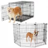 Frisco Heavy Duty Fold & Carry Double Door Collapsible Wire Dog Crate & Frisco Wire Dog Exercise Pen with Step-Through Door, Black -The Frisco Store 255537 MAIN. SY630 V1603646516