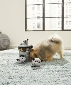 Frisco Hide & Seek Plush Trash Can Puzzle Dog Toy & Frisco Hide & Seek Raccoon Dog Toy Refills, 3-pack -The Frisco Store 255563 PT2. SY630 V1602702702