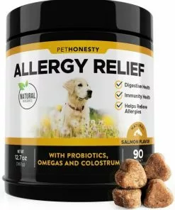 Frisco||PetHonesty Frisco Hypoallergenic Grooming Wipes with Organic Aloe for Dogs & Cats, Unscented & PetHonesty Allergy Relief Snacks Immunity Strength & Digestive Health Soft Chews Dog Supplement -The Frisco Store 255569 PT3. SY630 V1603545387