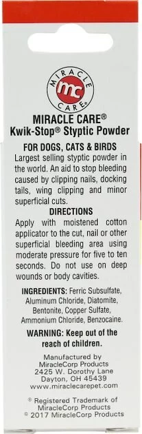 Frisco||Miracle Care Frisco Nail Clippers for Cats & Small Dogs & Miracle Care Kwik-Stop Styptic Powder for Dogs, Cats & Birds, .5-oz jar 7 Frisco||Miracle Care Frisco Nail Clippers for Cats & Small Dogs & Miracle Care Kwik-Stop Styptic Powder for Dogs, Cats & Birds, .5-oz jar - Image 5