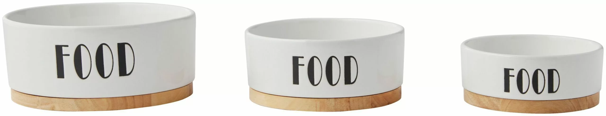 Frisco Ceramic Food Dog & Cat Bowl with Wood Base 9 Frisco Ceramic Food Dog & Cat Bowl with Wood Base - Image 7