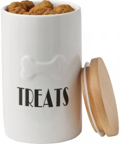 Frisco Ceramic Treat Jar with Wood Lid -The Frisco Store 256050 PT3. SY630 V1616506605