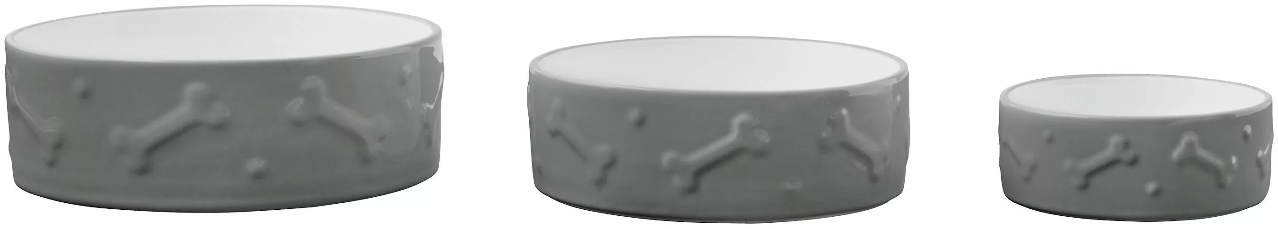 Frisco Bones Non-skid Ceramic Dog & Cat Bowl, Gray 9 Frisco Bones Non-skid Ceramic Dog & Cat Bowl, Gray - Image 7