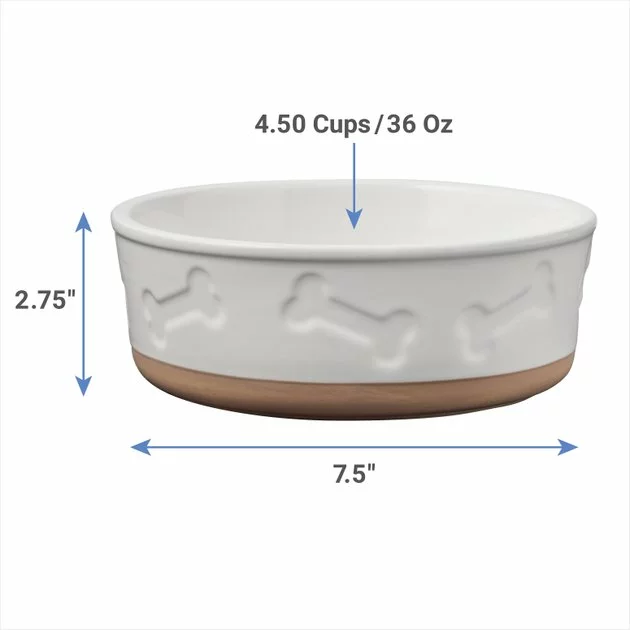 Frisco Bones Non-skid Ceramic Dog & Cat Bowl 4 Frisco Bones Non-skid Ceramic Dog & Cat Bowl - Image 2