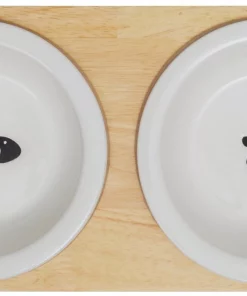 Frisco Double Elevated Cat Bowl with Wood Stand, 0.62 Cup 12 Frisco Double Elevated Cat Bowl with Wood Stand, 0.62 Cup -The Frisco Store 256082 PT4. SY630 V1615313792